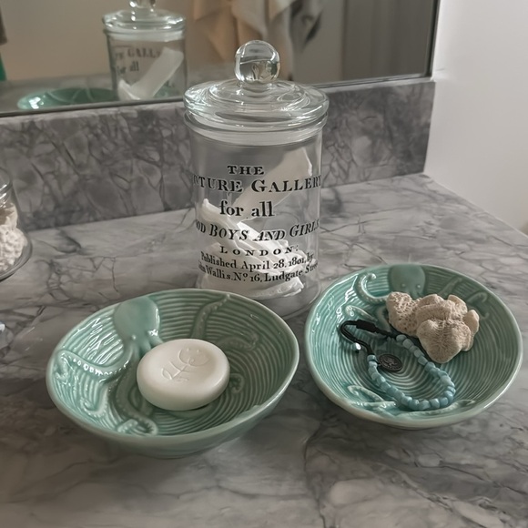 Octopus Set of Decor Round Trinket Candy Dish Oval Jewelry Trinket Dish - Picture 2 of 9